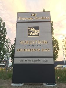 sherway pylon front lit